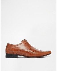 braune Leder Brogues von Asos