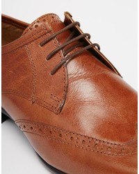 braune Leder Brogues von Asos