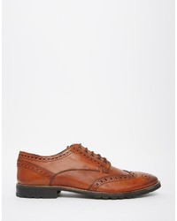 braune Leder Brogues von Asos