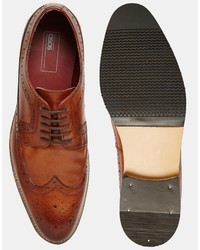 braune Leder Brogues von Asos