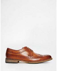 braune Leder Brogues von Asos