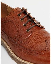 braune Leder Brogues von Asos