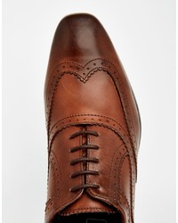 braune Leder Brogues von Asos