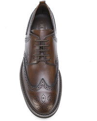 braune Leder Brogues von Tod's