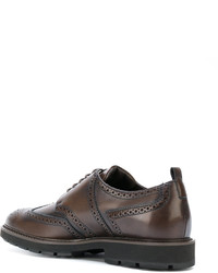 braune Leder Brogues von Tod's