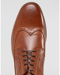 braune Leder Brogues von Asos