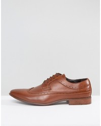 braune Leder Brogues von Asos