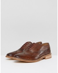 braune Leder Brogues von Asos