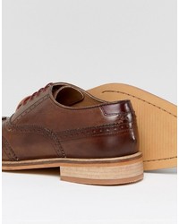 braune Leder Brogues von Asos