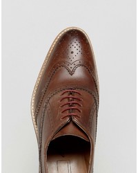 braune Leder Brogues von Asos