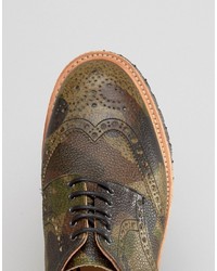 braune Leder Brogues von Asos