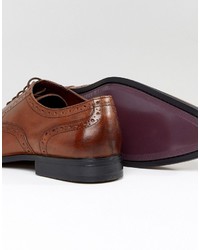 braune Leder Brogues von Asos