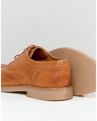 braune Leder Brogues von Asos