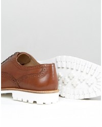 braune Leder Brogues von Asos