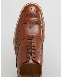 braune Leder Brogues von Asos