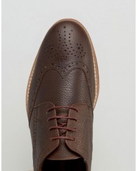 braune Leder Brogues von Red Tape