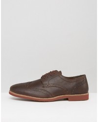 braune Leder Brogues von Red Tape