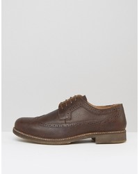 braune Leder Brogues von Red Tape