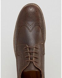 braune Leder Brogues von Red Tape