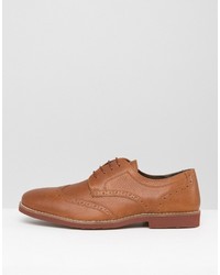 braune Leder Brogues von Red Tape