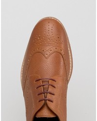 braune Leder Brogues von Red Tape