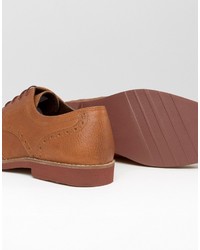 braune Leder Brogues von Red Tape