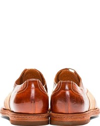 braune Leder Brogues von Paul Smith