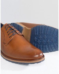 braune Leder Brogues von Dune