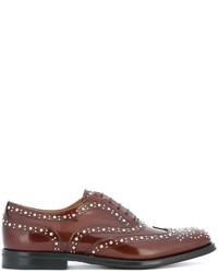 braune Leder Brogues von Church's