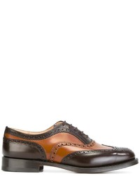 braune Leder Brogues von Church's