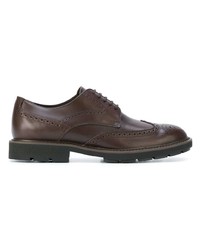 braune Leder Brogues von Tod's