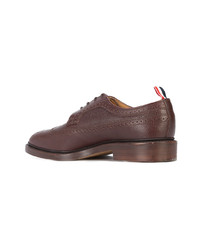 braune Leder Brogues von Thom Browne