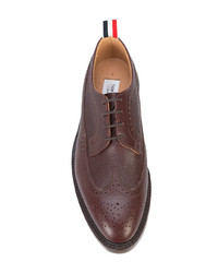 braune Leder Brogues von Thom Browne