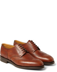 braune Leder Brogues von John Lobb