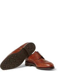 braune Leder Brogues von John Lobb