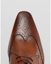 braune Leder Brogues von Jeffery West