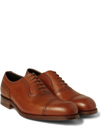 braune Leder Brogues von Grenson