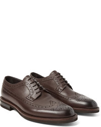 braune Leder Brogues von Ermenegildo Zegna