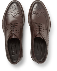 braune Leder Brogues von Ermenegildo Zegna