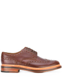 braune Leder Brogues von Grenson