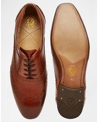 braune Leder Brogues