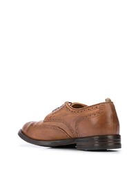 braune Leder Brogues von Officine Creative