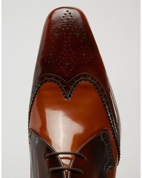 braune Leder Brogues von Jeffery West