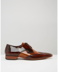 braune Leder Brogues von Jeffery West