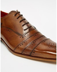 braune Leder Brogues von Jeffery West