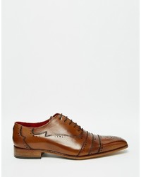 braune Leder Brogues von Jeffery West