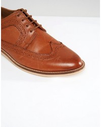 braune Leder Brogues von Asos