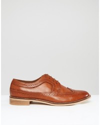 braune Leder Brogues von Asos