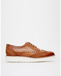 braune Leder Brogues von Asos