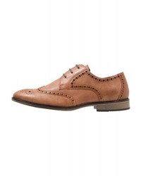 braune Leder Brogues von New Look
